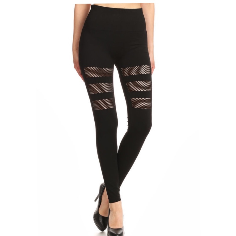 Seamless Tri Thigh Mesh Leggings